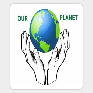 Our planet in our hands. Magnet